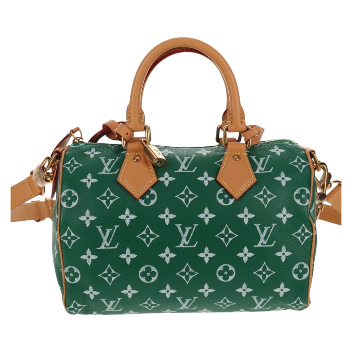 LOUIS VUITTON Monogram Speedy P9 Bandouliere 25 Bag Green M24423 LV Auth 139047SM