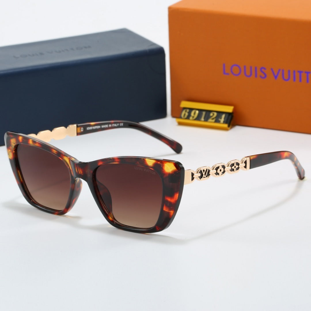 Louis vuitton Cat Eye Sunglasses with Metal Chain Detail (Model 69124) Cat-Eye